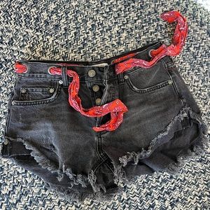 Free People black crop shorts. Size 26.